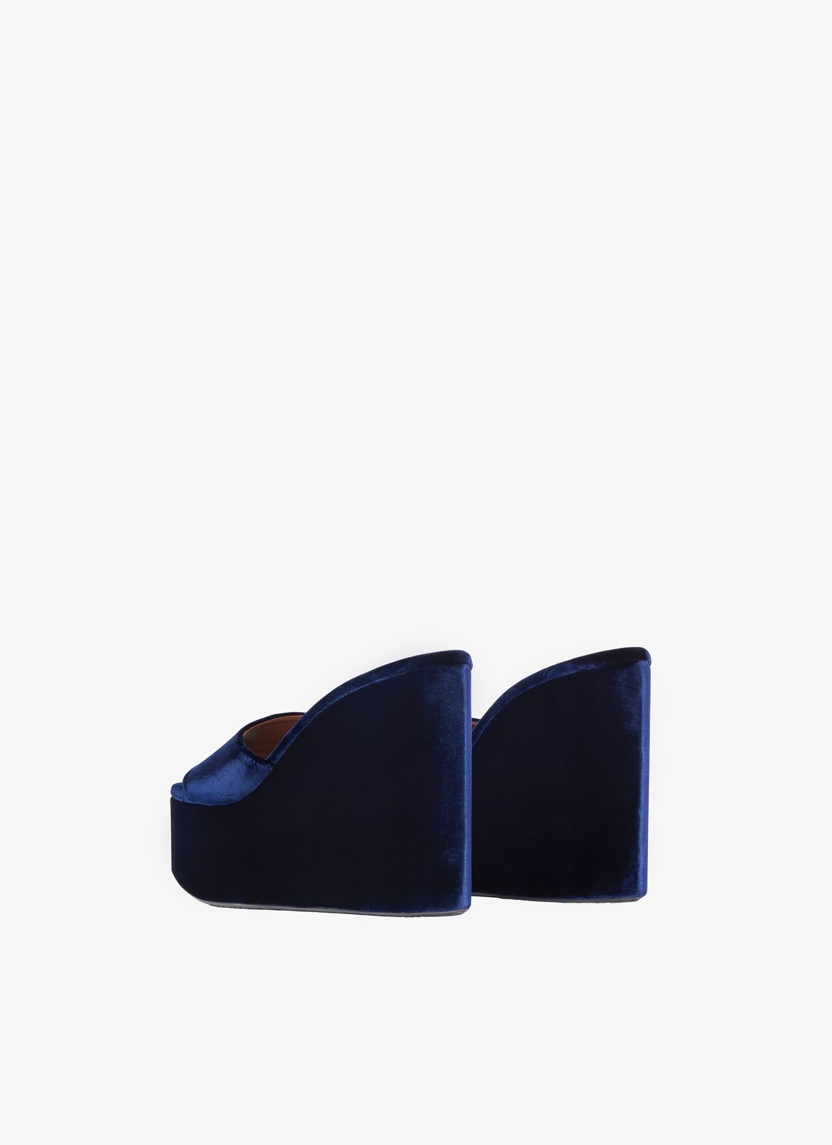 RIVIERA WEDGE MULES ALAÏA BLUE RIVIERA WEDGE MULES